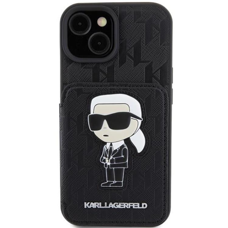 KARL LAGERFELD Karl Lagerfeld Mobilskal till iPhone 15 Korthållare Monogram Ikonik