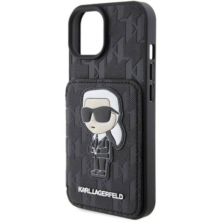 KARL LAGERFELD Karl Lagerfeld Mobilskal till iPhone 15 Korthållare Monogram Ikonik