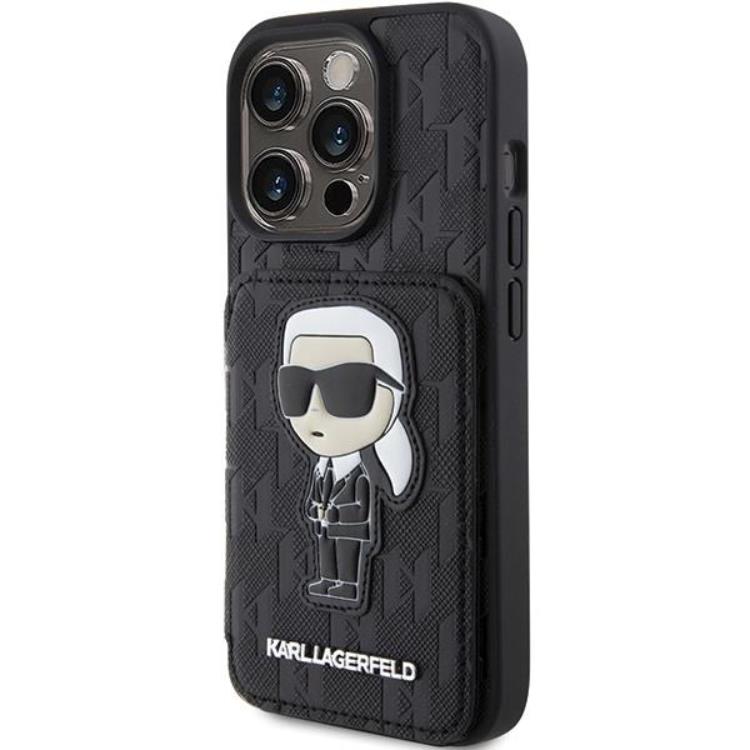 KARL LAGERFELD Karl Lagerfeld Mobilskal till iPhone 15 Pro Max Korthållare Monogram Ikonik