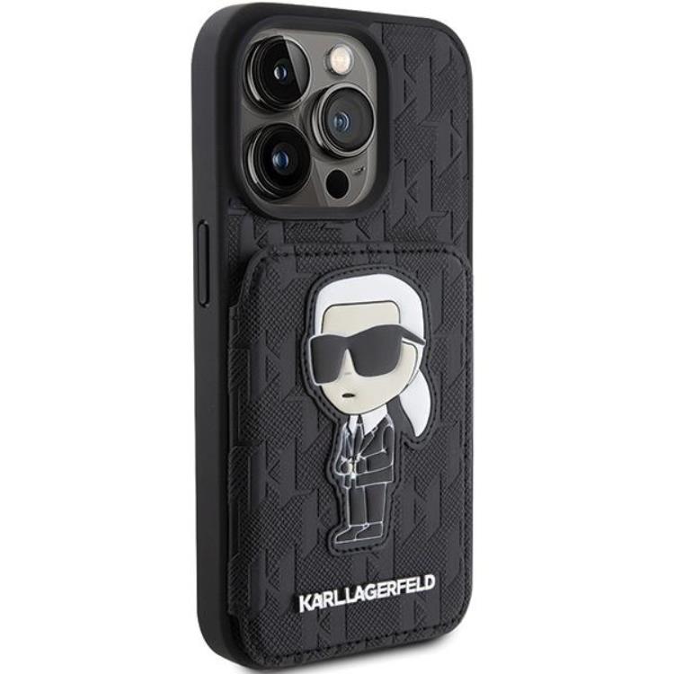 KARL LAGERFELD Karl Lagerfeld Mobilskal till iPhone 15 Pro Max Korthållare Monogram Ikonik
