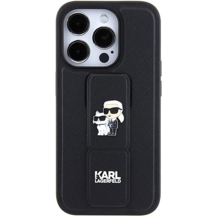 KARL LAGERFELD Karl Lagerfeld Mobilskal till iPhone 15 Pro Gripstand Karl&Choupette