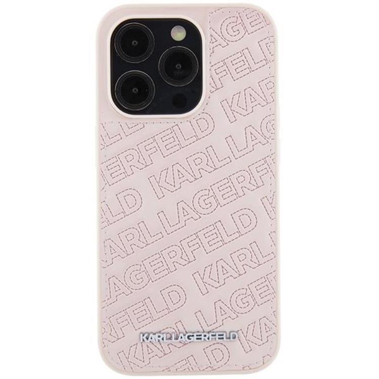 KARL LAGERFELD KARL LAGERFELD Mobilskal till iPhone 15 Quilted K Pattern - Rosa