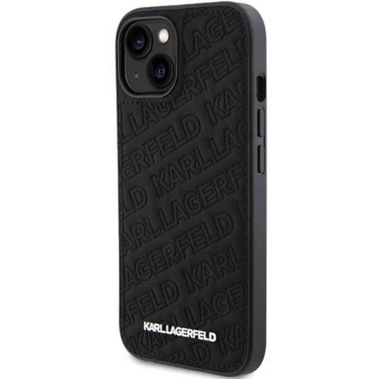 KARL LAGERFELD KARL LAGERFELD Mobilskal till iPhone 15 Quilted K Pattern - Svart