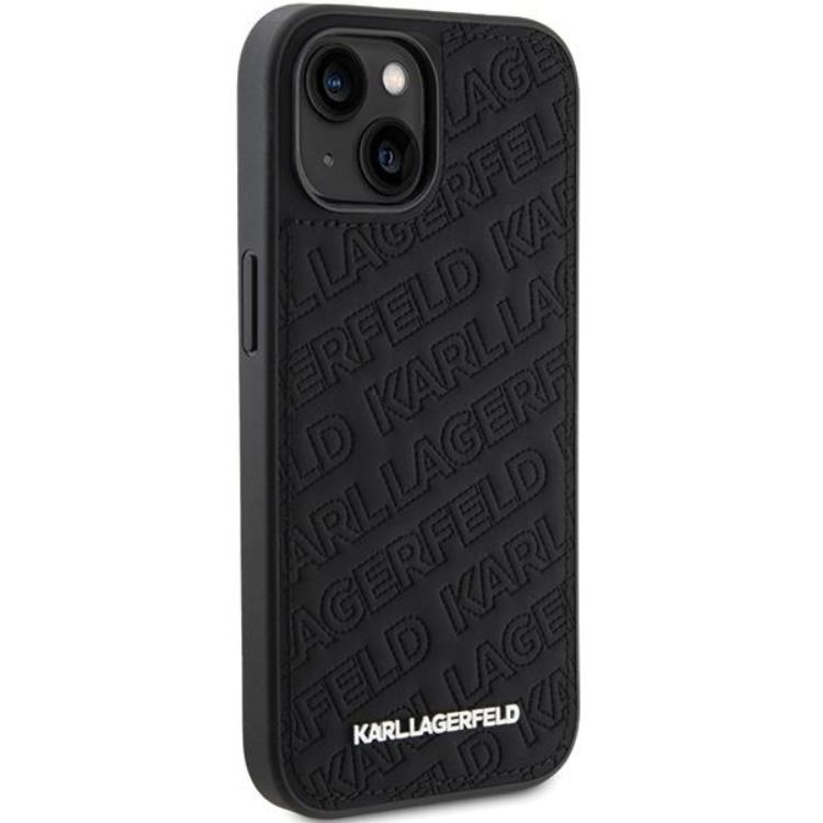 KARL LAGERFELD KARL LAGERFELD Mobilskal till iPhone 15 Quilted K Pattern - Svart