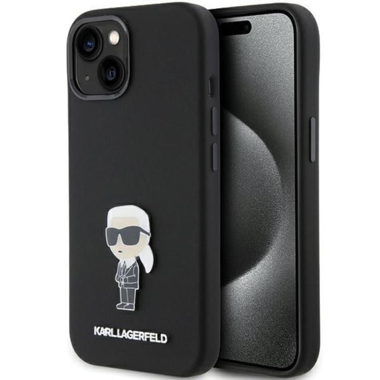 KARL LAGERFELD KARL LAGERFELD Mobilskal till iPhone 15 Ikonik Metal Pin