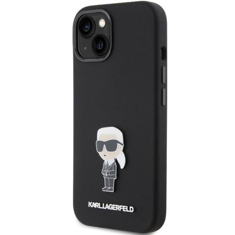 KARL LAGERFELD KARL LAGERFELD Mobilskal till iPhone 15 Ikonik Metal Pin