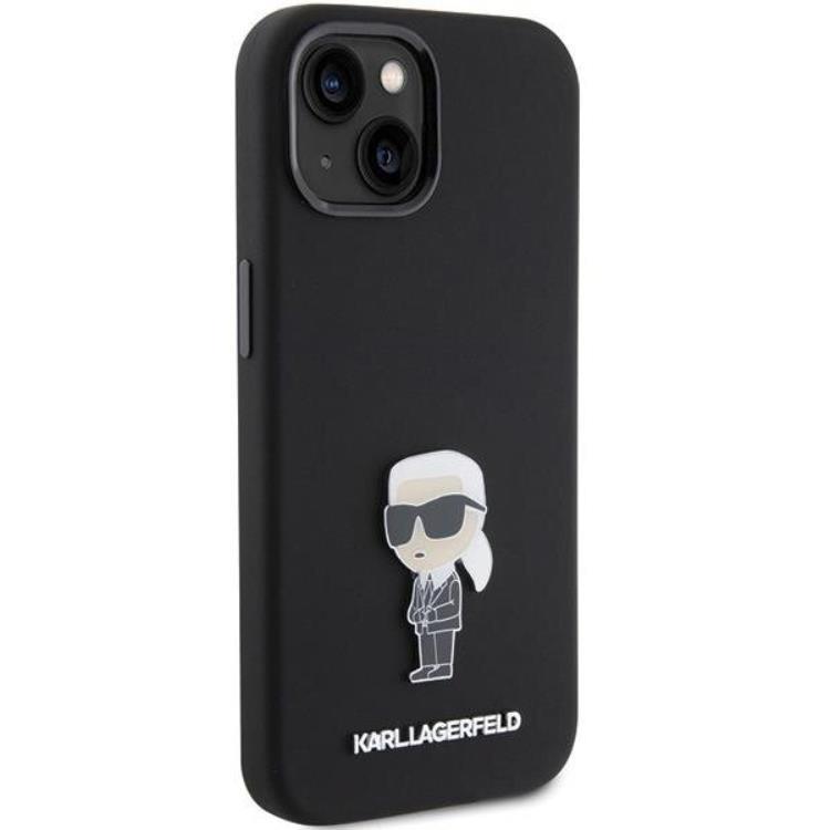 KARL LAGERFELD KARL LAGERFELD Mobilskal till iPhone 15 Ikonik Metal Pin