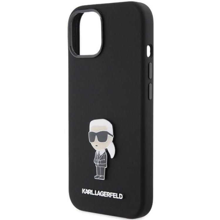 KARL LAGERFELD KARL LAGERFELD Mobilskal till iPhone 15 Ikonik Metal Pin