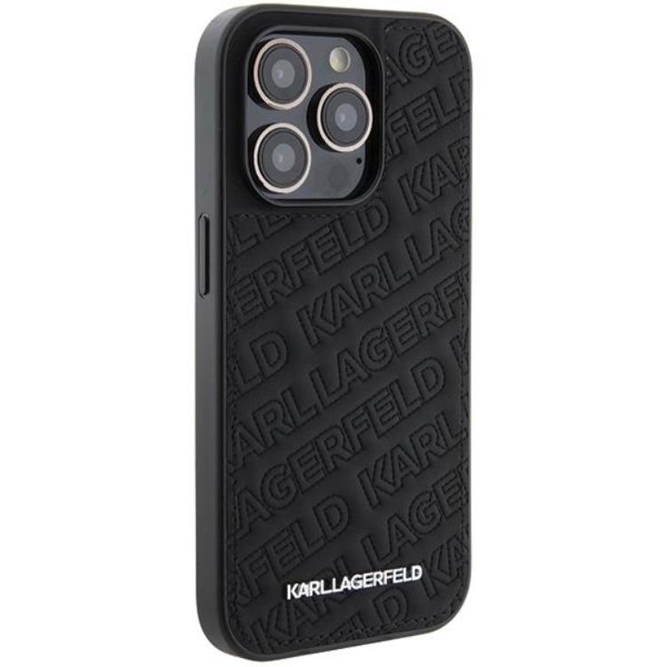 KARL LAGERFELD KARL LAGERFELD Mobilskal till iPhone 15 Pro Quilted K Pattern - Svart
