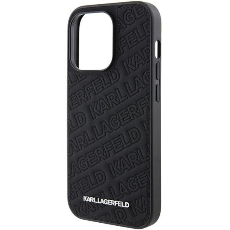 KARL LAGERFELD KARL LAGERFELD Mobilskal till iPhone 15 Pro Quilted K Pattern - Svart