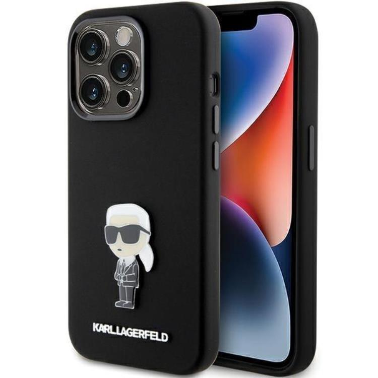 KARL LAGERFELD KARL LAGERFELD Mobilskal till iPhone 15 Pro Ikonik Metal Pin