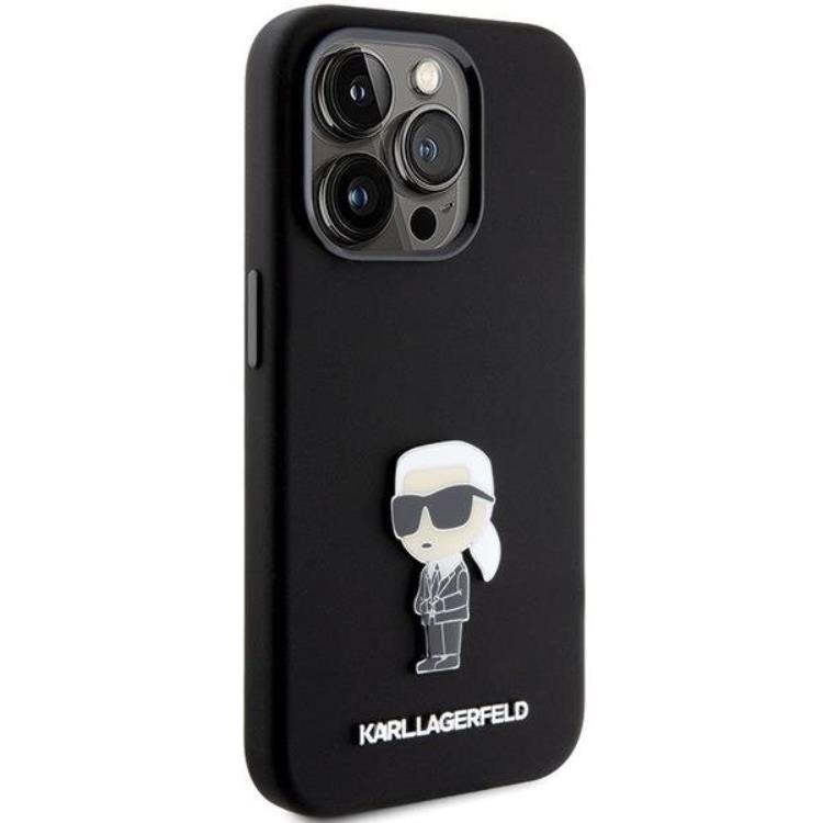 KARL LAGERFELD KARL LAGERFELD Mobilskal till iPhone 15 Pro Ikonik Metal Pin