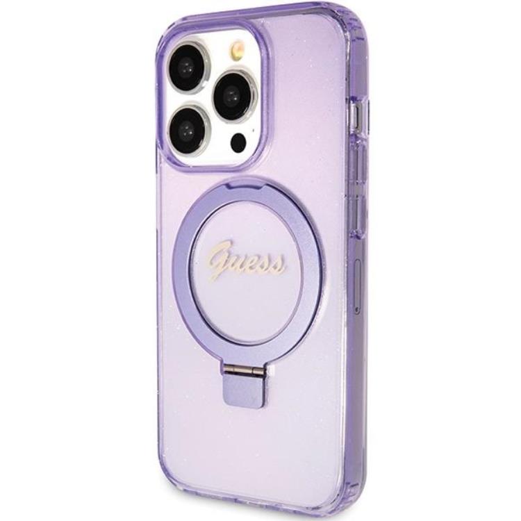 Guess Guess Mobilskal till iPhone 15 Pro Max Magsafe Script Glitter