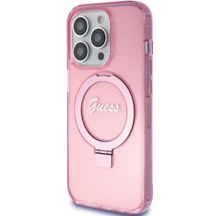 Guess Guess Mobilskal till iPhone 15 Pro Max Magsafe Script Glitter