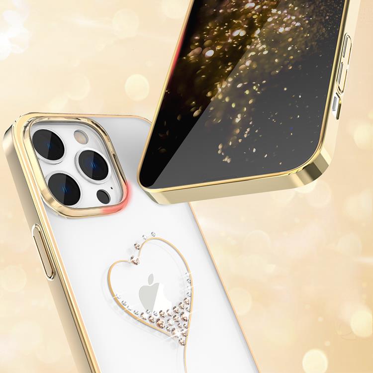 Kingxbar Kingxbar iPhone 14 Plus Skal Wish - Guld Crystals