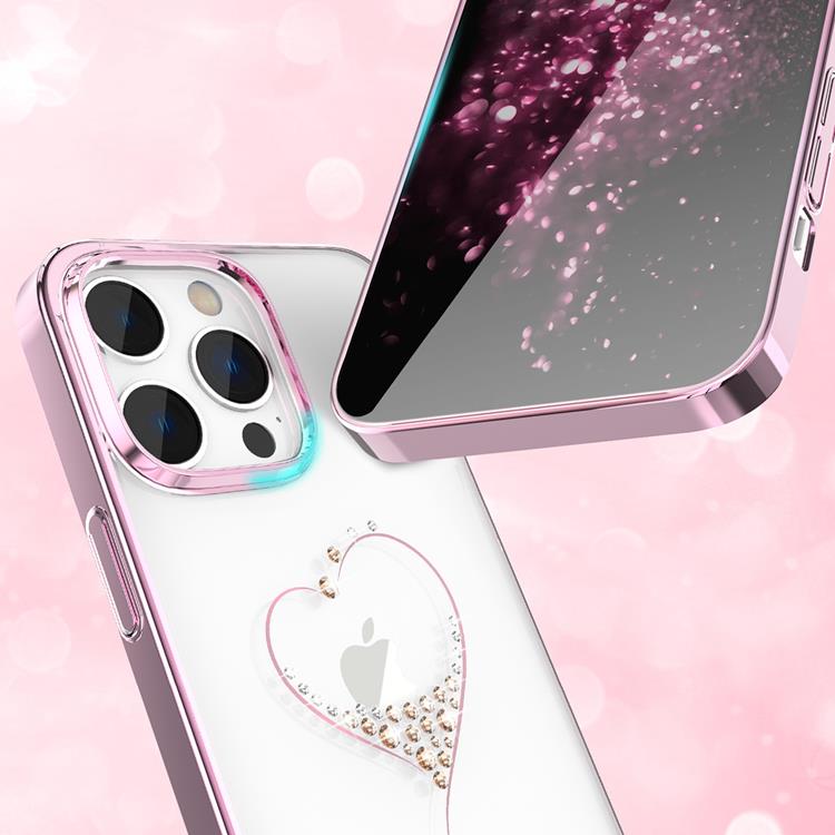 Kingxbar Kingxbar iPhone 14 Plus Skal Wish - Rosa Crystals