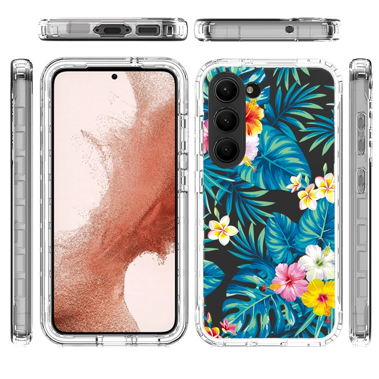 OEM Galaxy S23 Skal Pattern Printing - Plantain Leaf