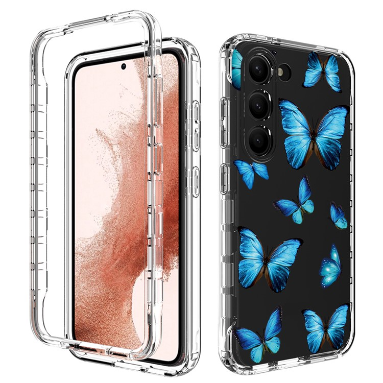 A-One Brand Galaxy S23 Plus Skal Pattern Printing - Blå Butterfly