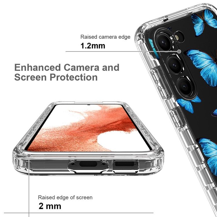 A-One Brand Galaxy S23 Plus Skal Pattern Printing - Blå Butterfly