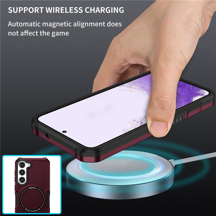 OEM Galaxy S23 Plus Skal Magsafe Anti Drop - Vinröd