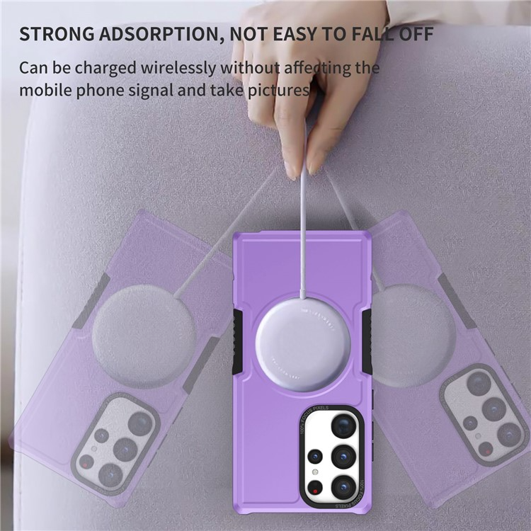 OEM Galaxy S23 Ultra Skal Magsafe Anti Drop - Lila