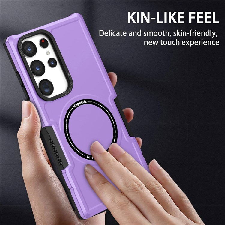 OEM Galaxy S23 Ultra Skal Magsafe Anti Drop - Lila