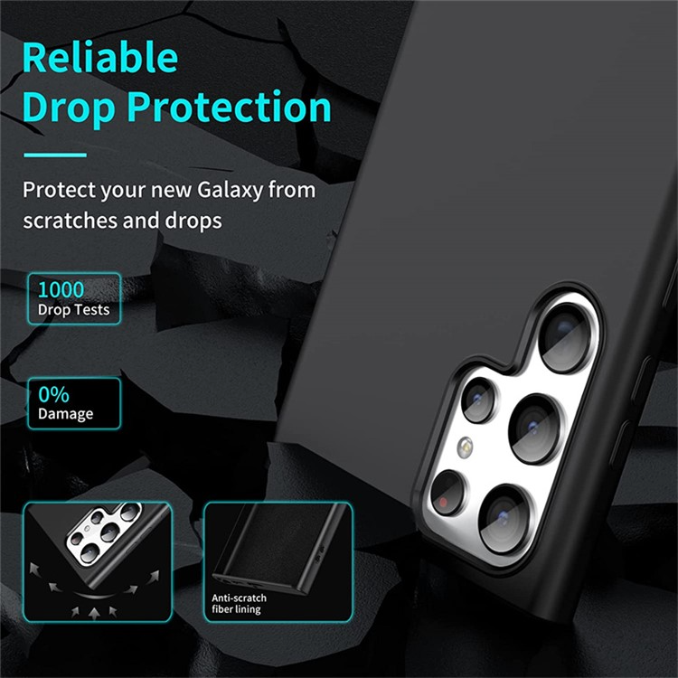 OEM Galaxy S23 Ultra Skal Magsafe Liquid Rubberized - Svart