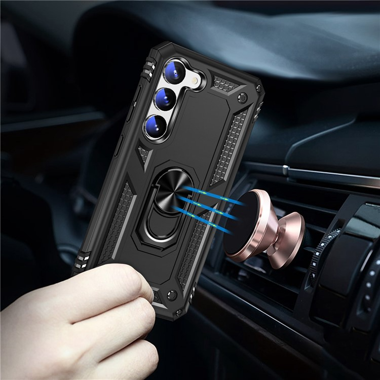 OEM Galaxy S23 Plus Skal Ringhållare Kickstand - Svart