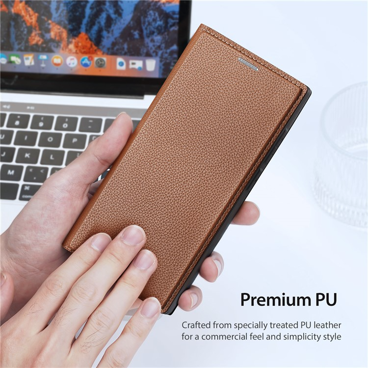 Dux Ducis Dux Ducis Galaxy S23 Ultra Plånboksfodral Skin X2 Magnetic - Brun