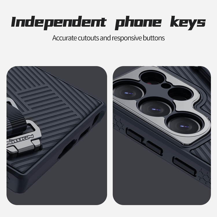 Nillkin Nillkin Galaxy S23 Ultra Skal Stripe Handrem - Blå