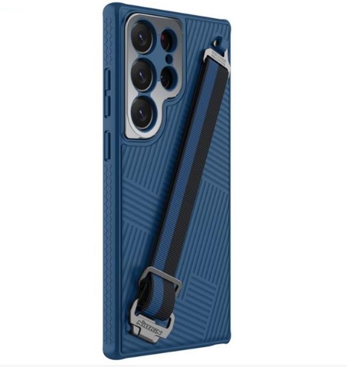 Nillkin Nillkin Galaxy S23 Ultra Skal Stripe Handrem - Blå