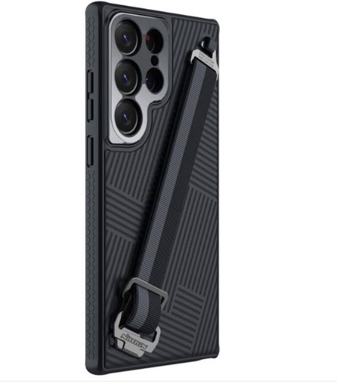 Nillkin Nillkin Galaxy S23 Ultra Skal Stripe Handrem - Svart