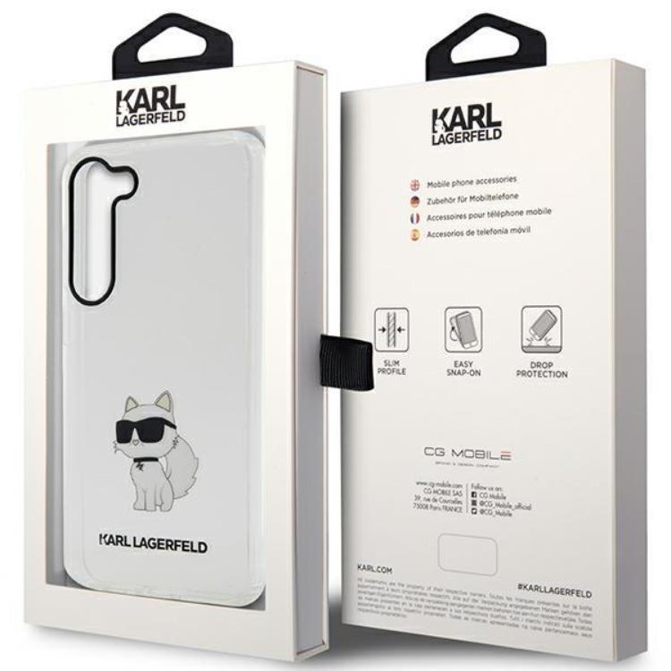 KARL LAGERFELD Karl Lagerfeld Mobilskal till Galaxy S23 Plus Ikonik Choupette - Clear