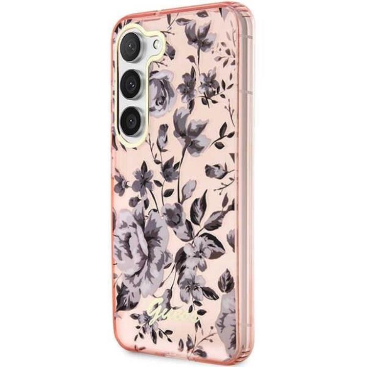 Guess Guess Mobilskal till Galaxy S23 Plus Flower Collection - Rosa