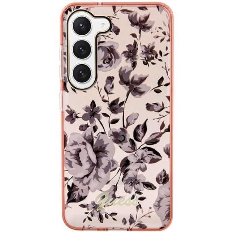 Guess Guess Mobilskal till Galaxy S23 Plus Flower Collection - Rosa