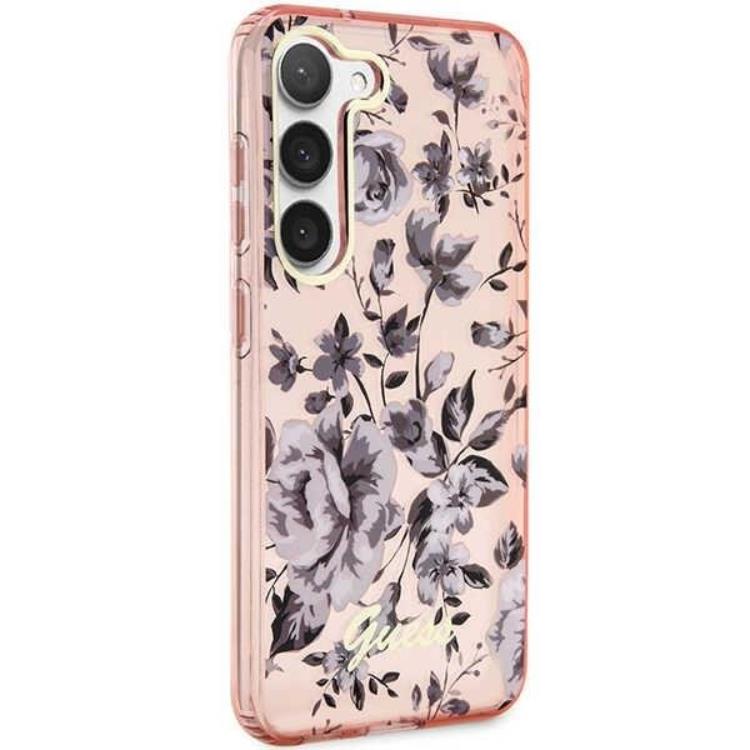 Guess Guess Mobilskal till Galaxy S23 Plus Flower Collection - Rosa