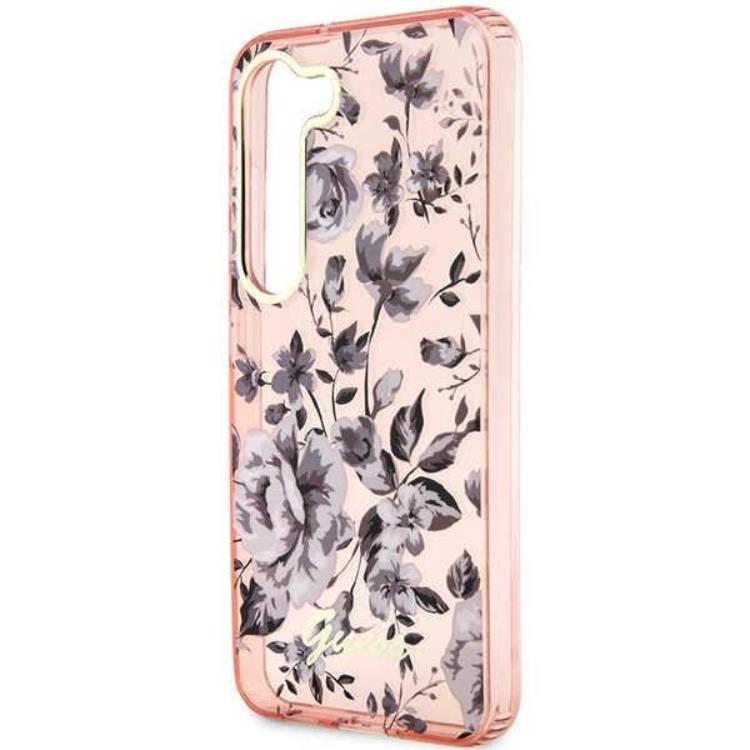 Guess Guess Mobilskal till Galaxy S23 Plus Flower Collection - Rosa