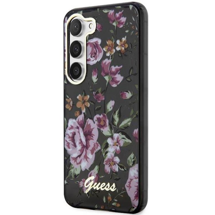Guess Guess Mobilskal till Galaxy S23 Plus Flower Collection - Svart