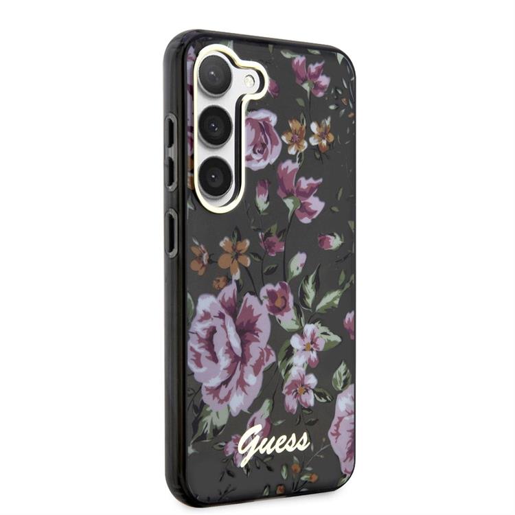 Guess Guess Mobilskal till Galaxy S23 Plus Flower Collection - Svart