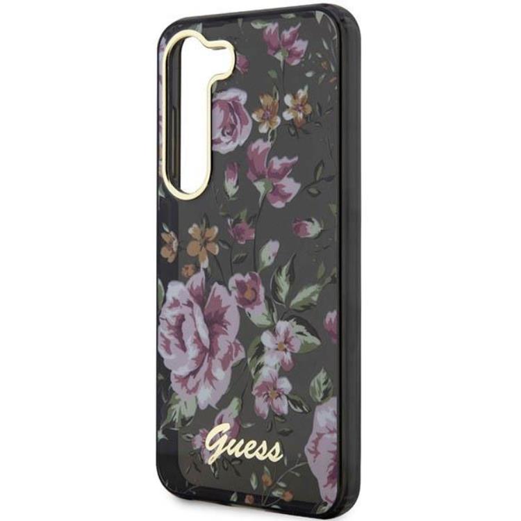Guess Guess Mobilskal till Galaxy S23 Plus Flower Collection - Svart
