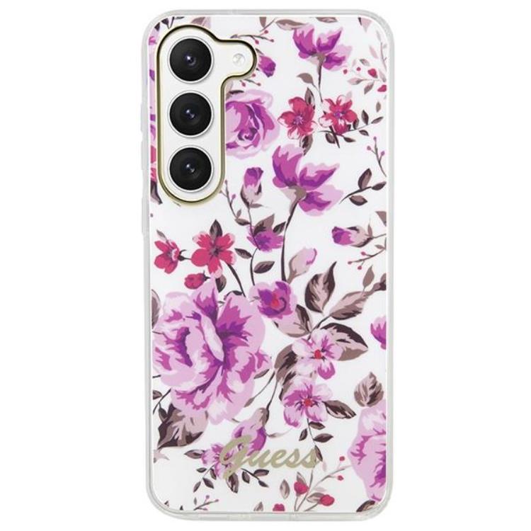 Guess Guess Mobilskal till Galaxy S23 Plus Flower Collection - Vit