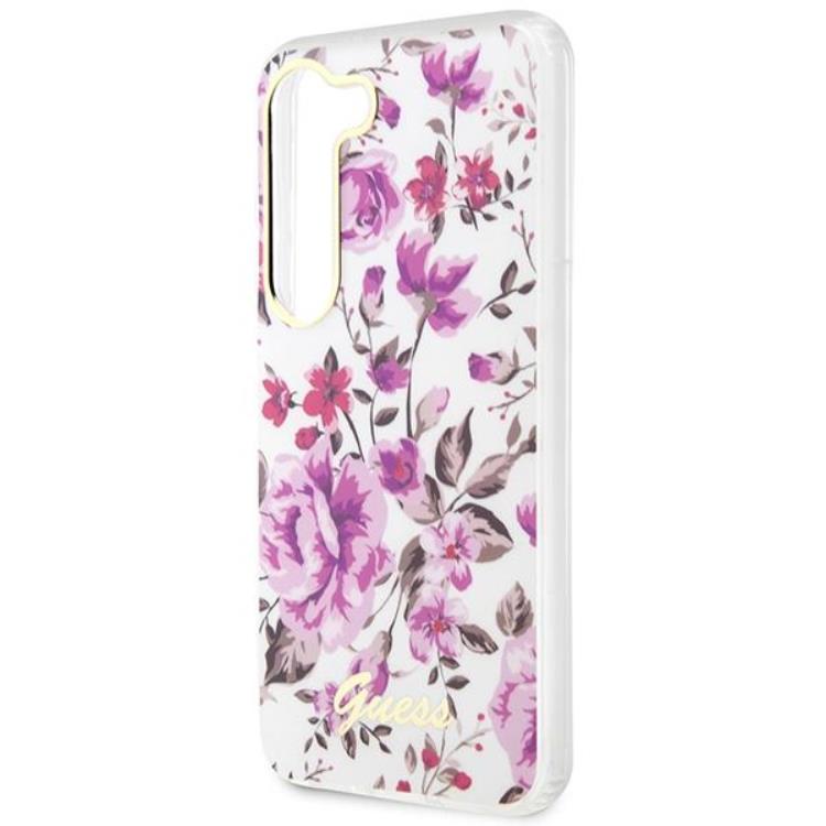 Guess Guess Mobilskal till Galaxy S23 Plus Flower Collection - Vit