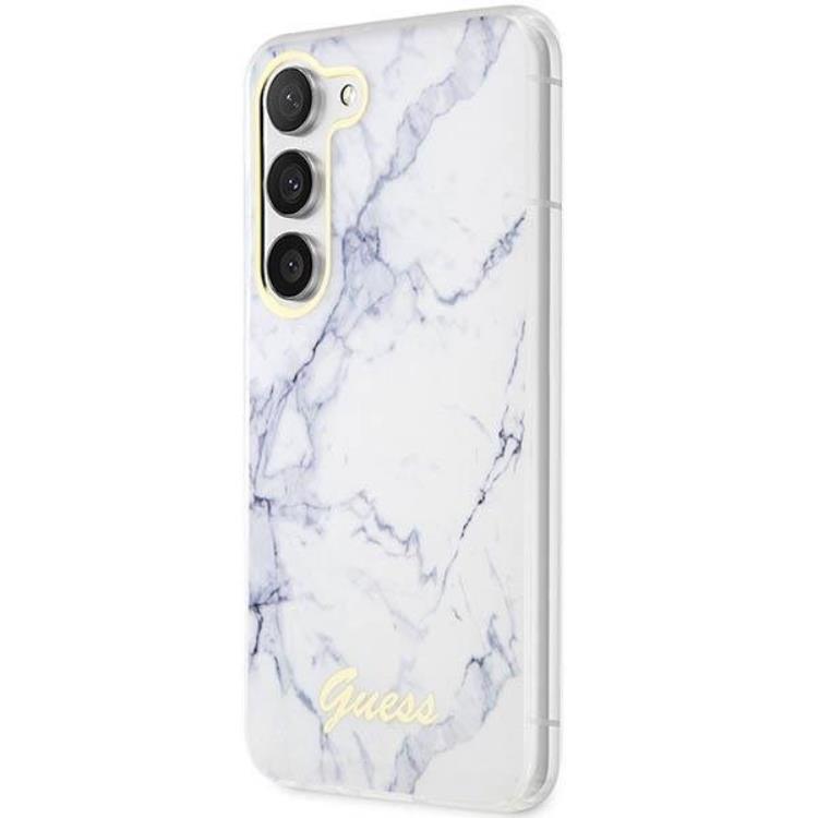 Guess Guess Mobilskal till Galaxy S23 Plus Marble - Vit