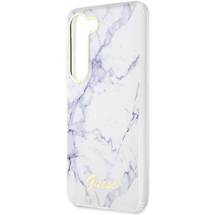 Guess Guess Mobilskal till Galaxy S23 Plus Marble - Vit