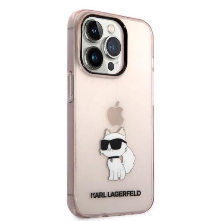 KARL LAGERFELD Karl Lagerfeld Mobilskal till iPhone 14 Pro Ikonik Choupette - Rosa