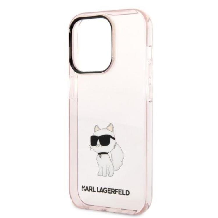KARL LAGERFELD Karl Lagerfeld Mobilskal till iPhone 14 Pro Ikonik Choupette - Rosa