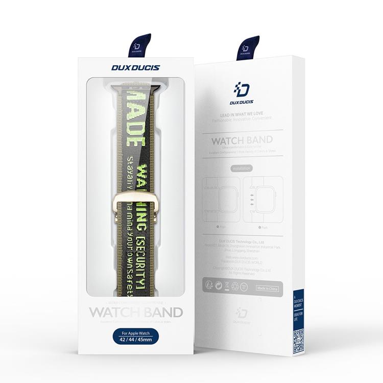 Dux Ducis Dux Ducis Apple Watch 4/5/6/7/8/SE/Ultra (49/45/44/42mm) Armband Nylon - Grön