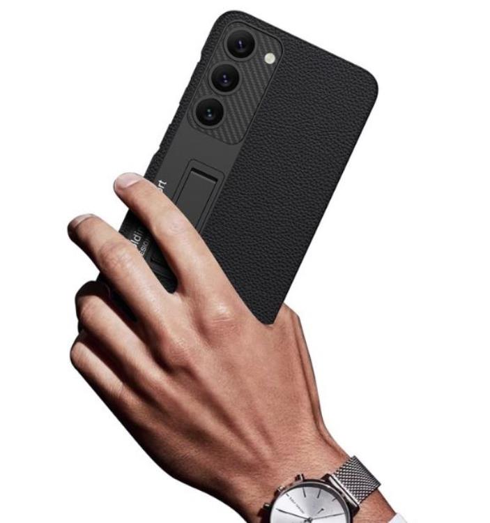 GKK GKK Mobilskal till Galaxy S23 Kickstand PU-Läder - Svart