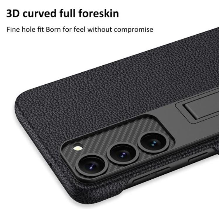 GKK GKK Mobilskal till Galaxy S23 Plus Kickstand PU-Läder - Vinröd