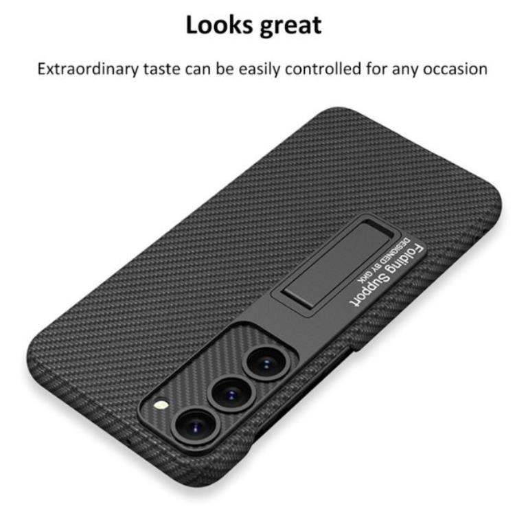 GKK GKK Mobilskal till Galaxy S23 Plus Kickstand PU-Läder - Vinröd